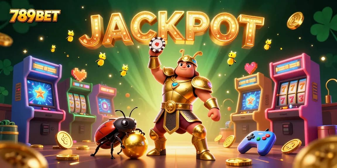 Experience the thrill of 789BET's jackpot with animated characters in a vibrant casino scene.