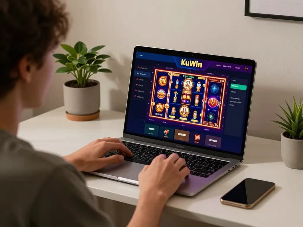 Kuwin user enjoying a successful betting session on the online casino app