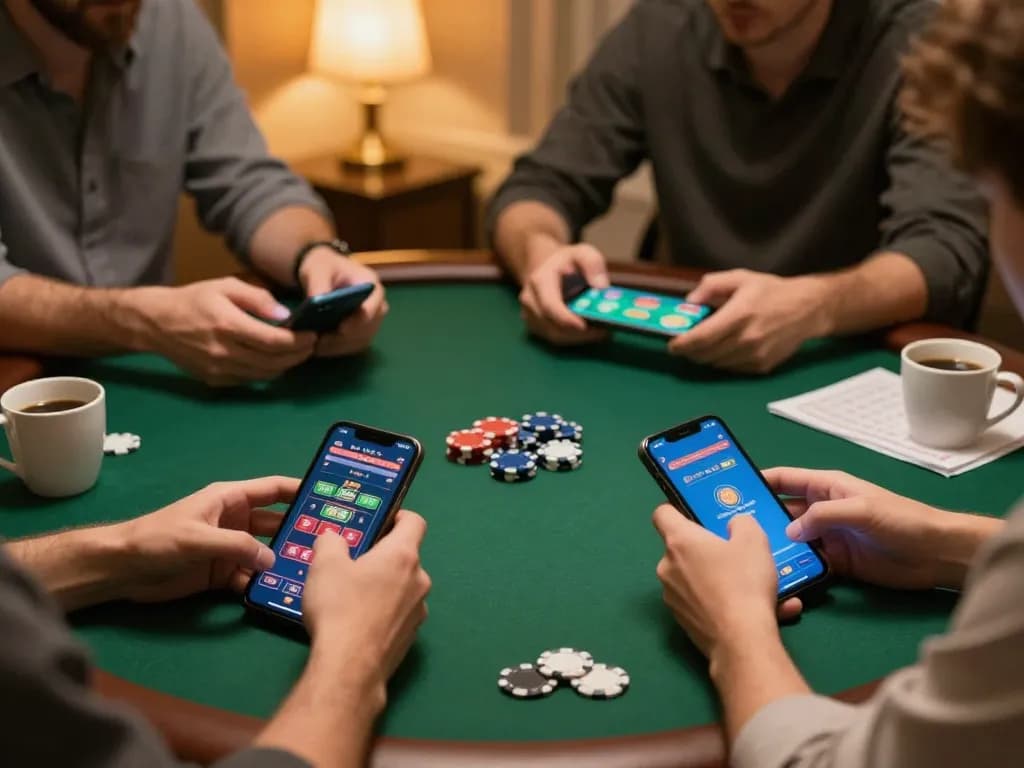Engaging players at their smartphones in a dynamic luckywin poker game