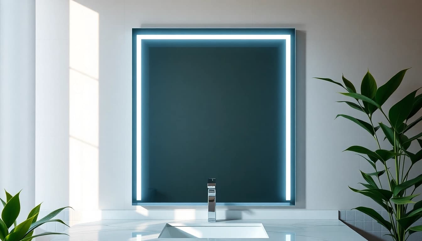 Reflecting elegance, this led mirror bathroom enhances ambiance with soft lighting.