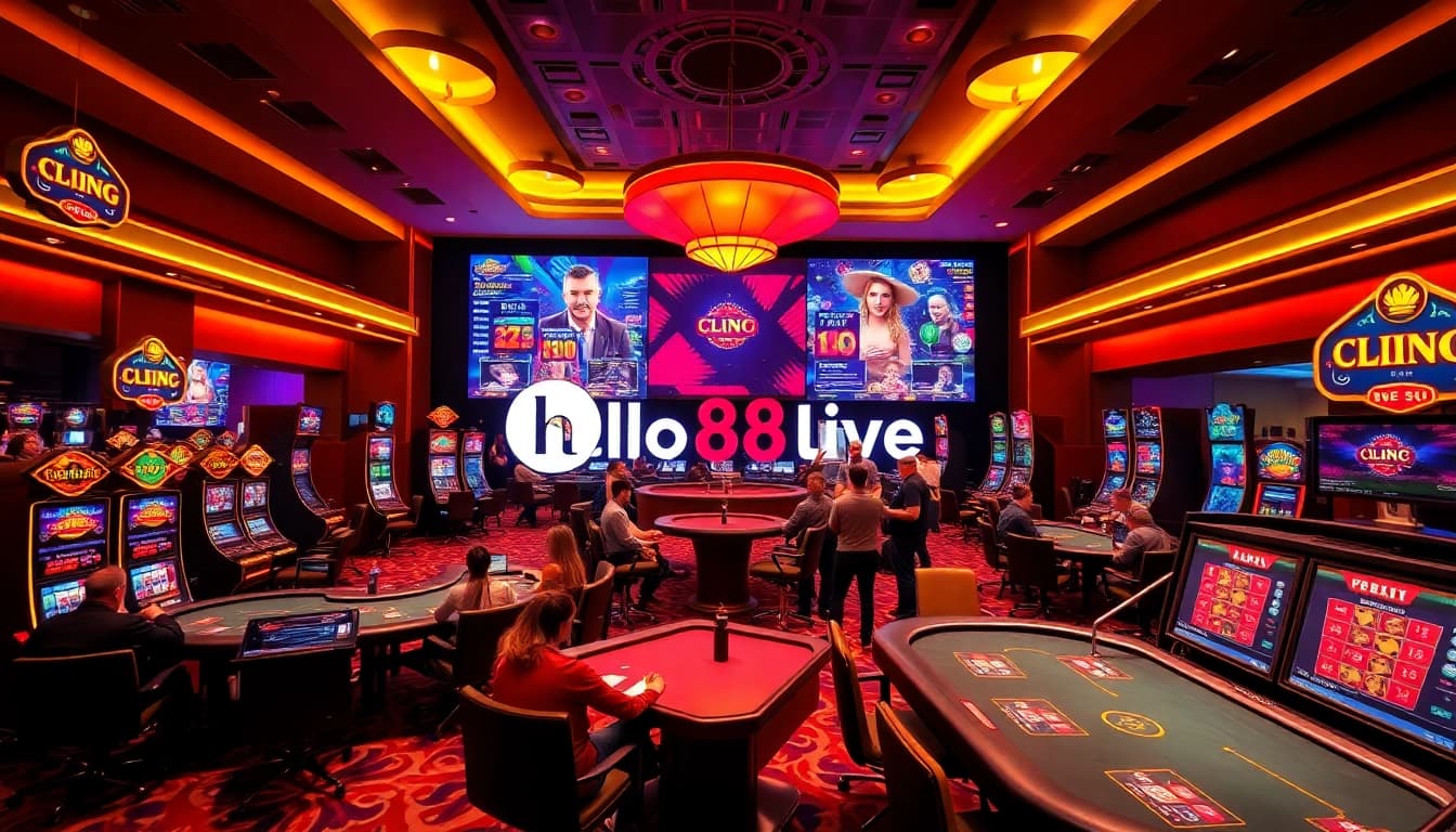 Engaging casino scene at hello88win.live showcasing players immersed in thrilling games.