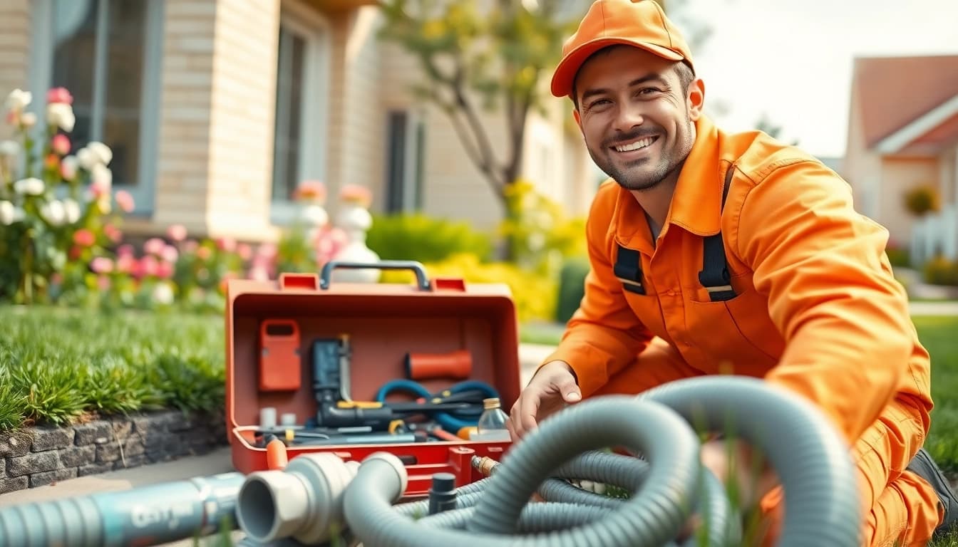Find a reliable plumber near me with this image of a plumber at work.