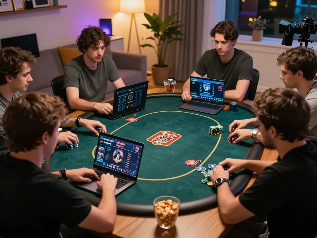 Players engage in strategic bets while using the 789club online poker platform in a competitive setting.