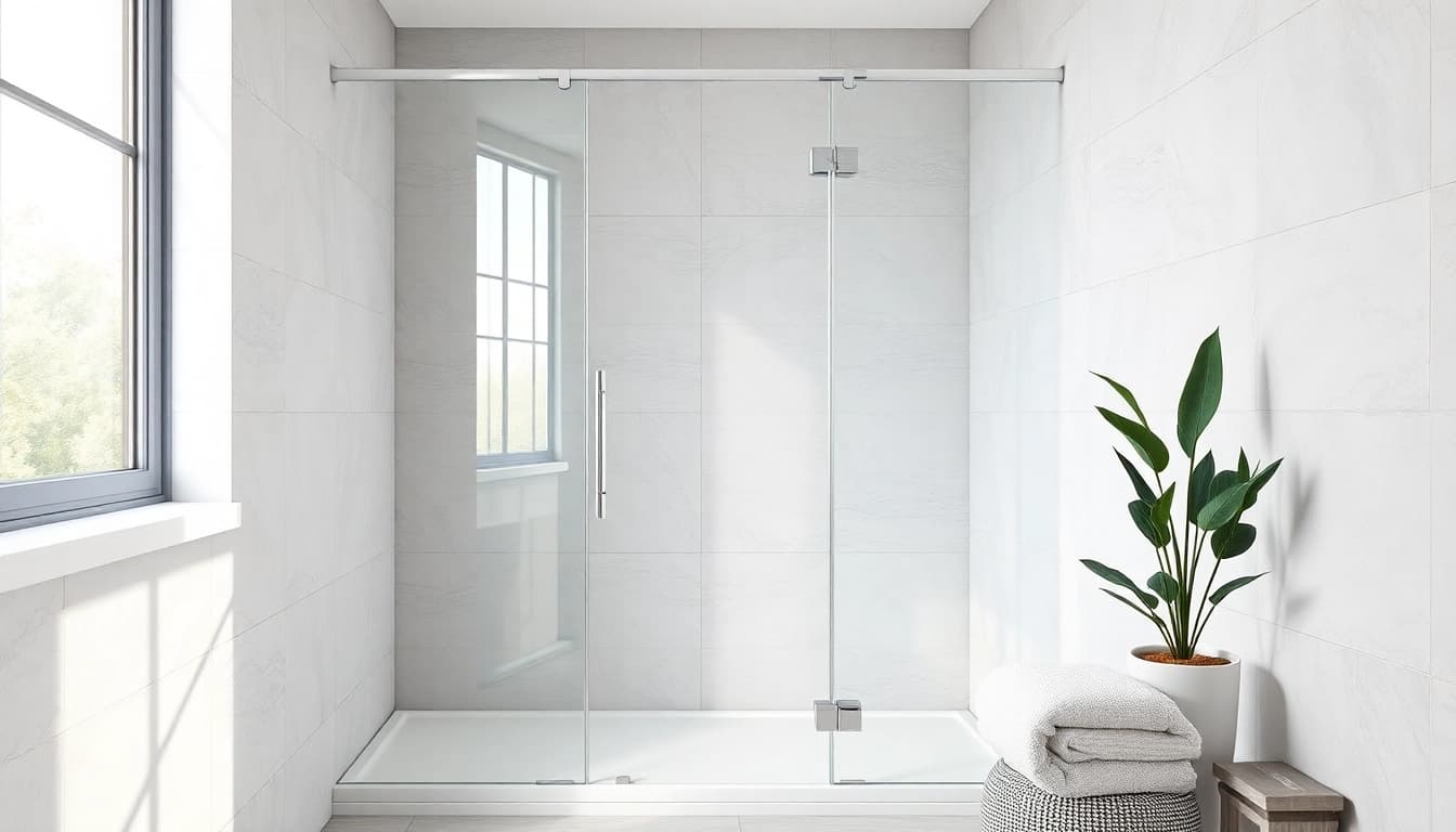 Discover a stunning corner shower screen frameless that blends style and functionality in a modern bathroom.