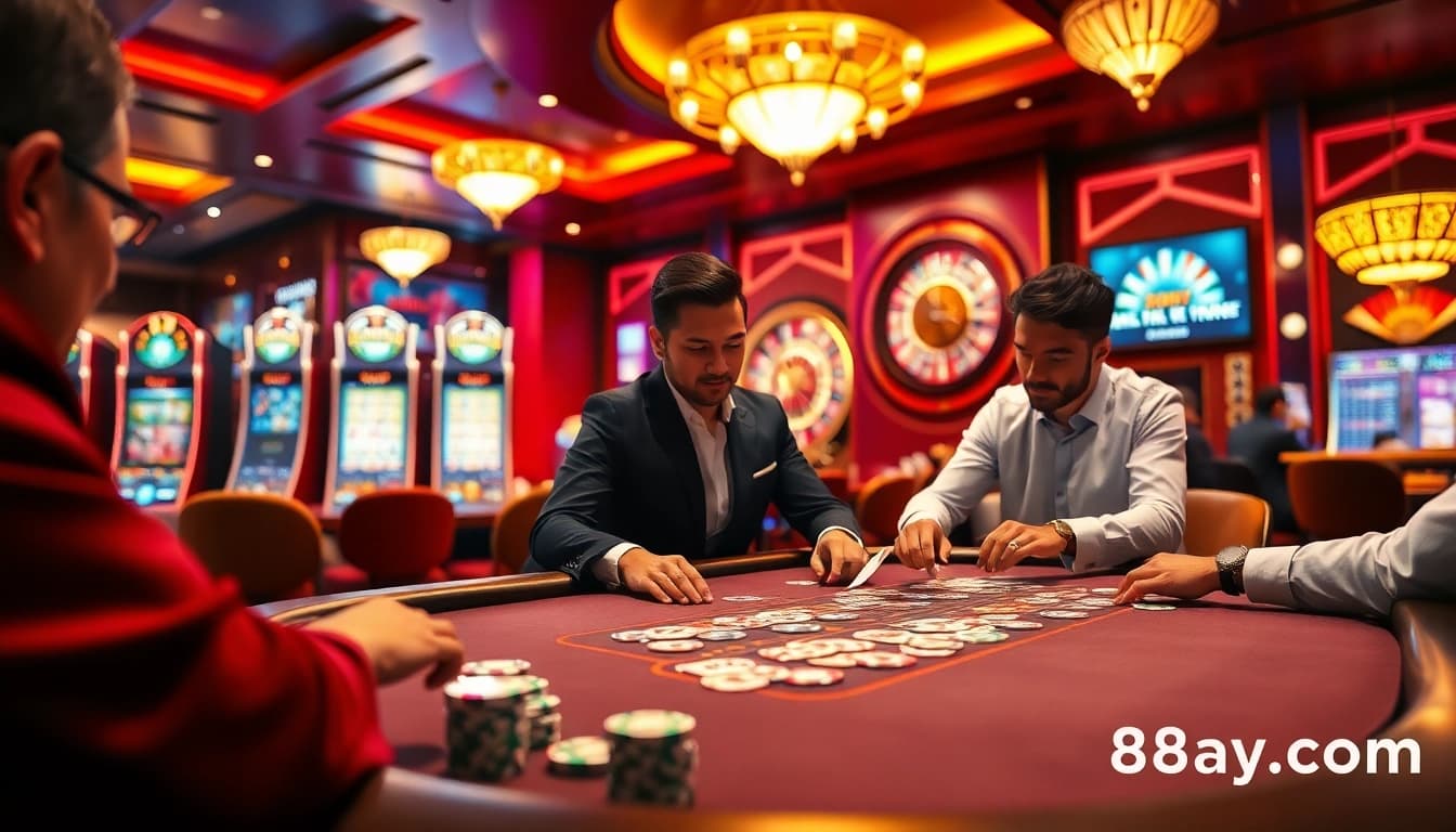 Experience the thrill of poker and gaming on 8day.cn.com in a vibrant casino setting.