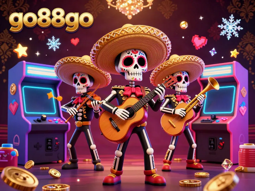 Experience thrilling gameplay at go88go with vibrant mariachi characters amid colorful gaming elements