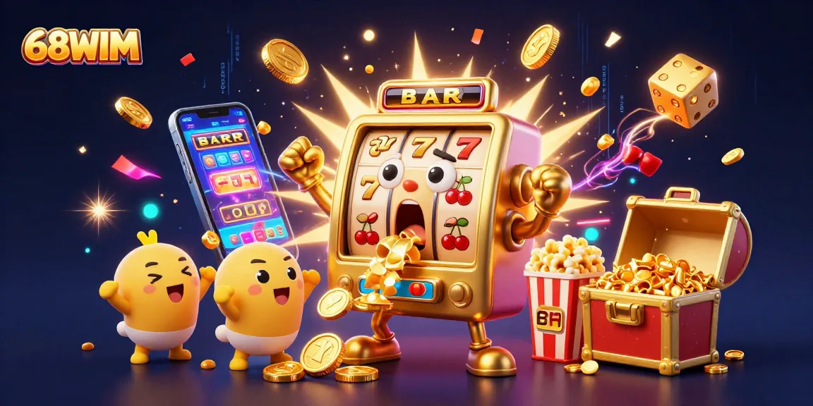 Experience thrilling jackpots with 68WIM's animated casino adventures, featuring colorful characters and captivating gameplay.
