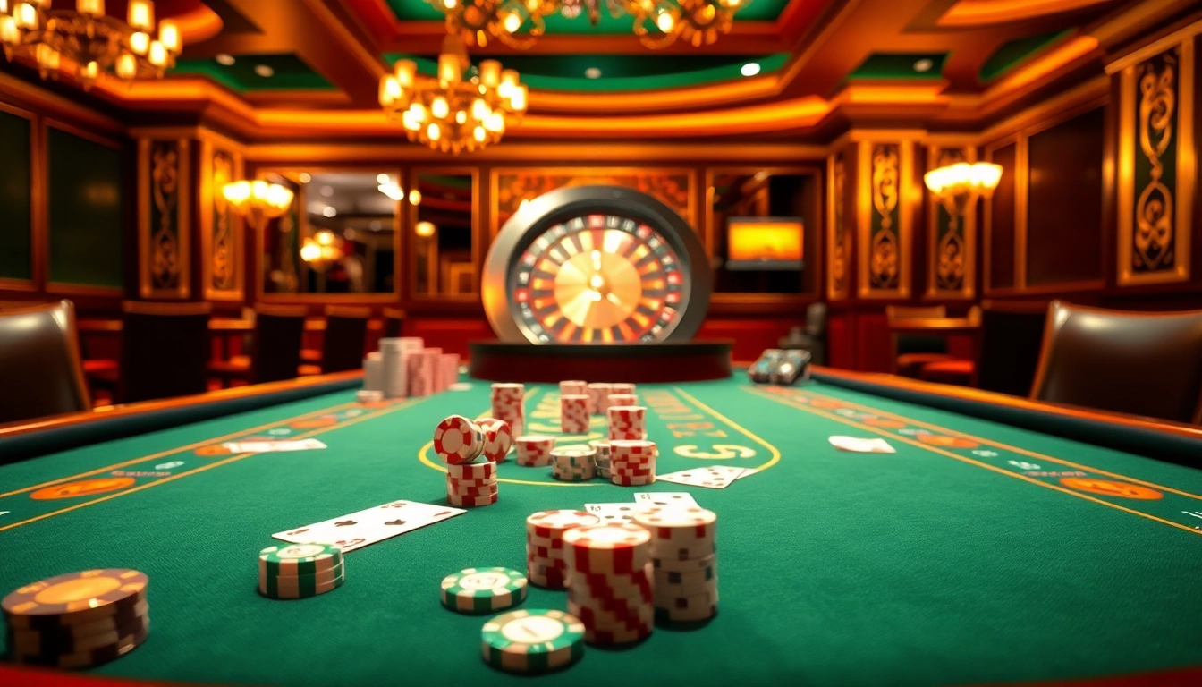 Exciting poker game action at U888 com casino table with chips and cards.