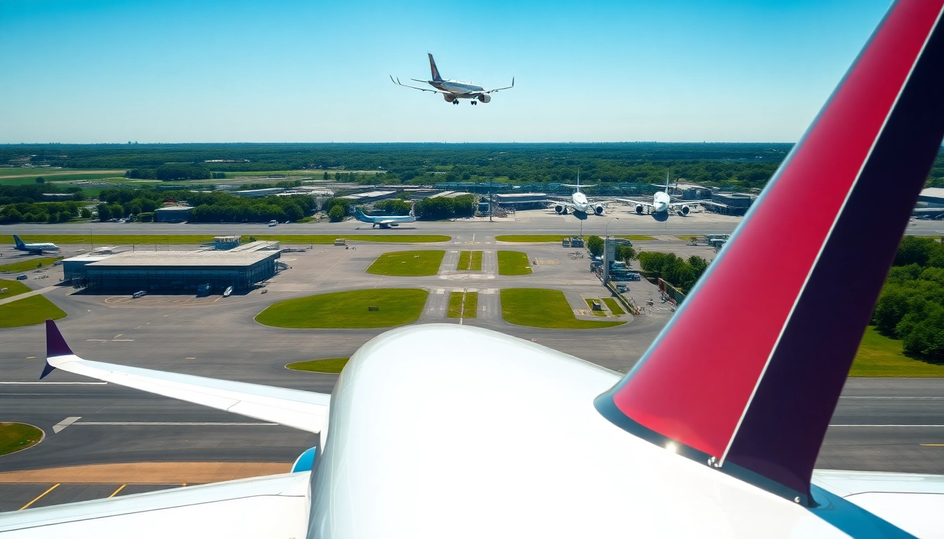Capture dynamic activity at London City airport, showcasing planes and vibrant facilities.