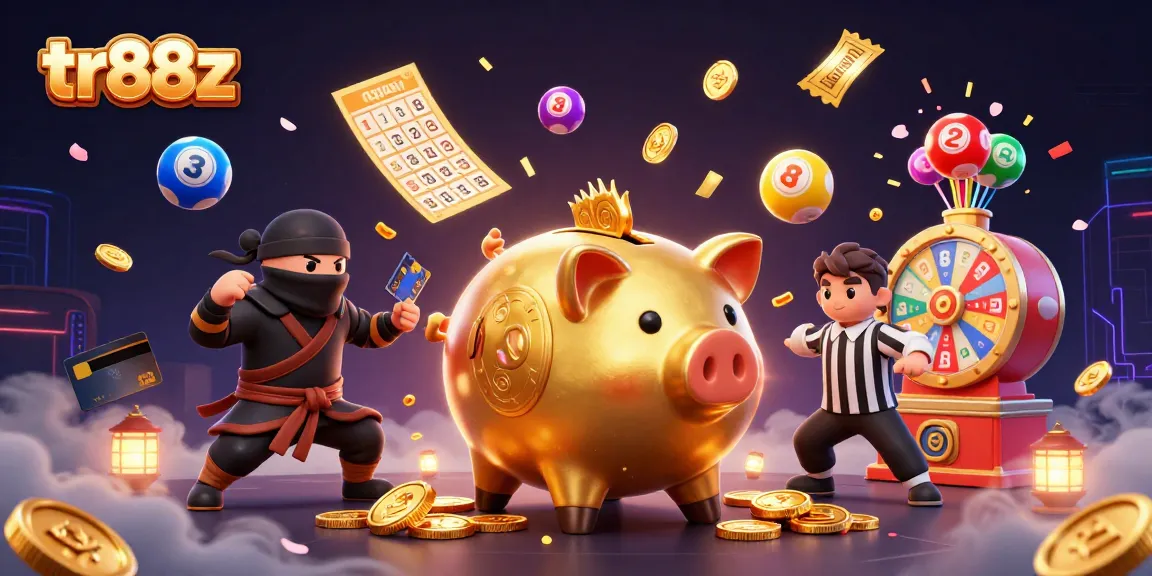 Experience exciting gaming action at tr88z with vibrant lottery elements and dynamic characters.