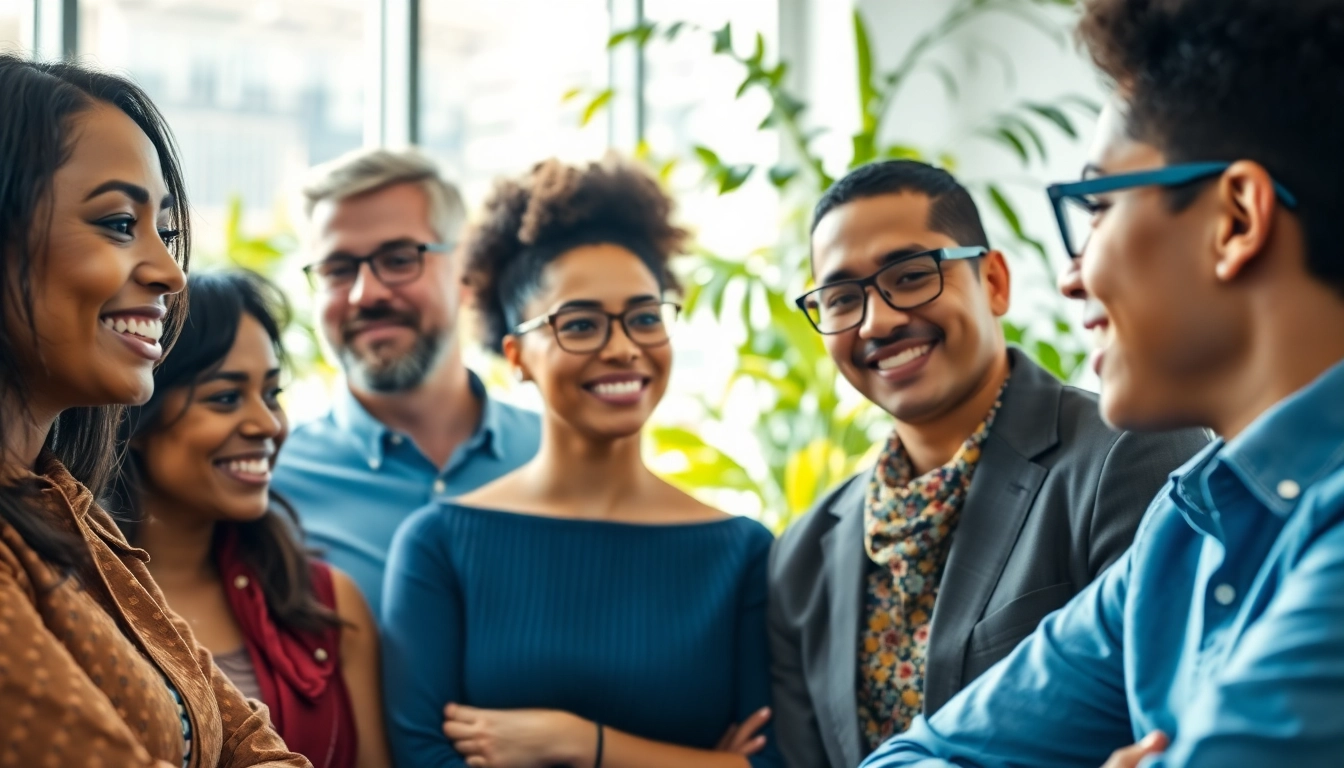Enhance autism at work support with a diverse team collaborating in a professional setting.