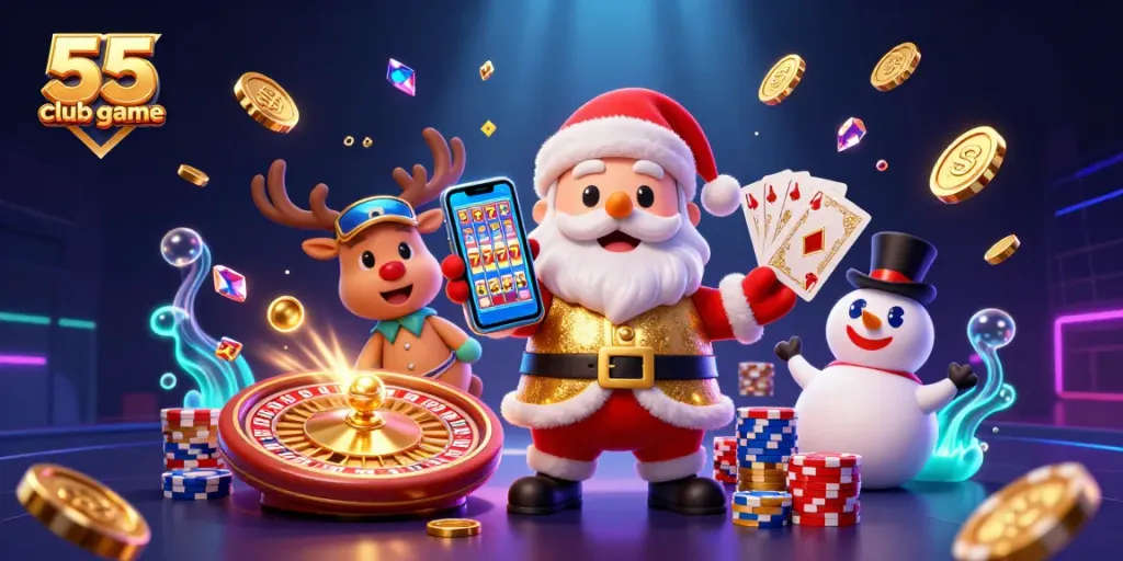 Join the fun with 55 club game, featuring 3D characters and dynamic casino elements.