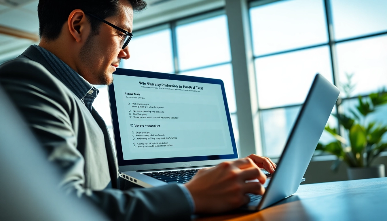Learn how to get an online quote for warranty protection in a modern office setting.