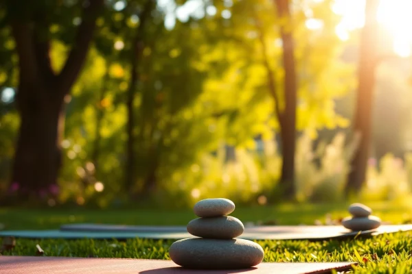 Promoting mental wellness through serene outdoor coaching and yoga.