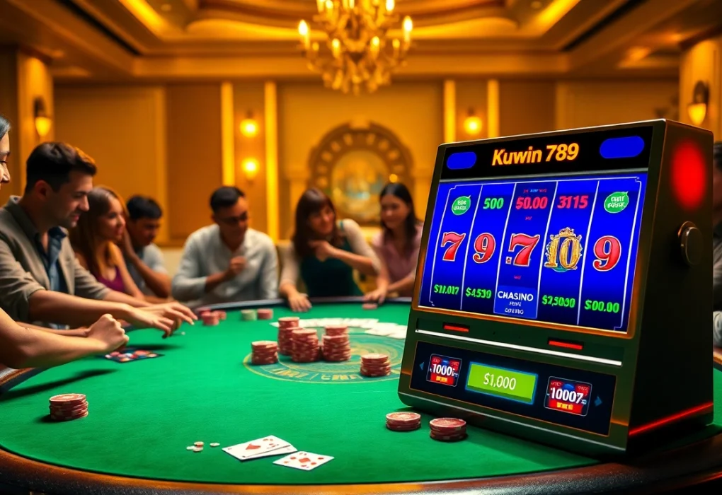 Experience the thrill of winning at kuwin 789 poker tables with vibrant chips and elegant ambiance.