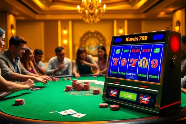 Experience the thrill of winning at kuwin 789 poker tables with vibrant chips and elegant ambiance.