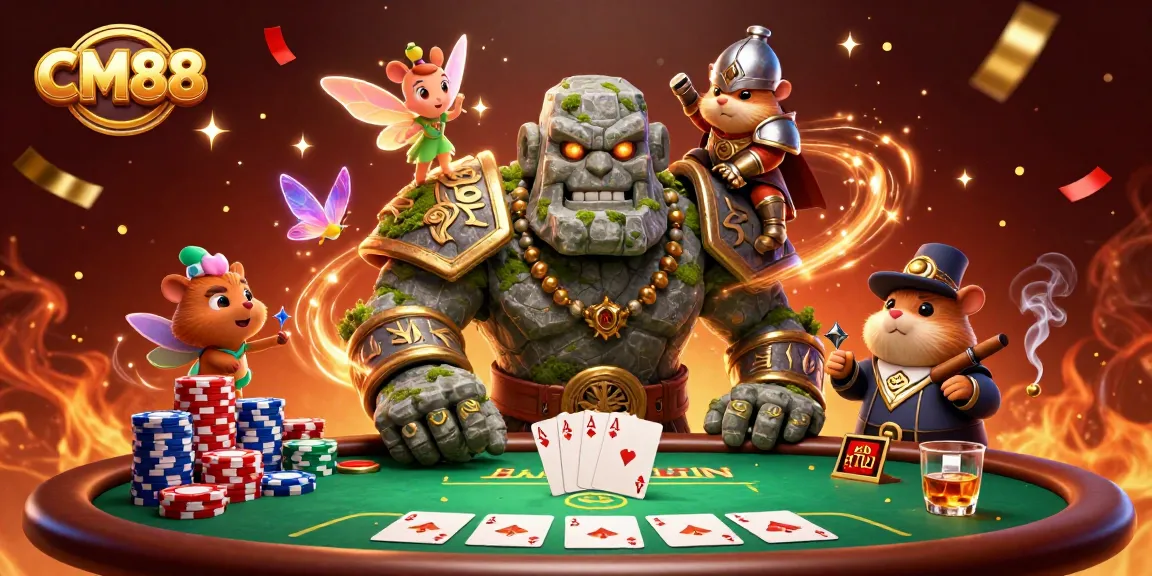 Experience winning thrills at CM88 with dynamic poker gameplay and vibrant characters in action.