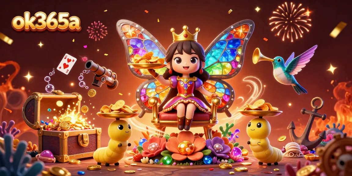 Engage with exciting games at ok365a through a captivating casino scene featuring magical elements.